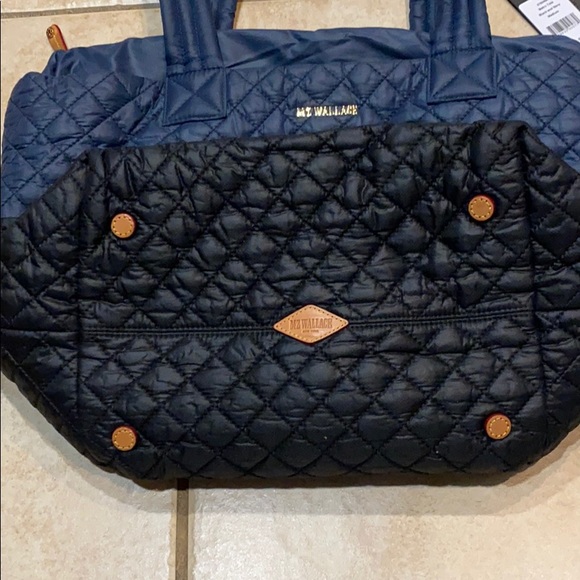 MZ WALLACE METRO TOTE π Black Navy Medium sizeπ - Picture 2 of 8